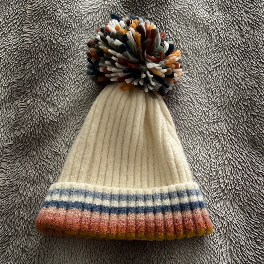 Multicolor Pom-Pom Knit Beanie